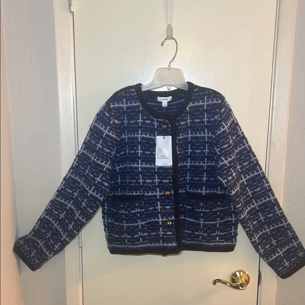 Chanel Blue Blazer Quilted Design